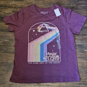 Pink Floyd The Dark Side Of The Moon Women's MED Short Sleeve Purple T-Shirt M
